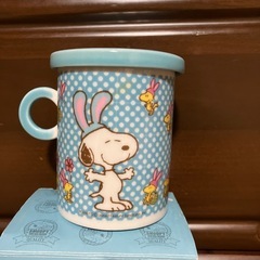 新品未使用品❗️蓋付きマグカップ　イースタービーグル　SNOOPY 水色の画像
