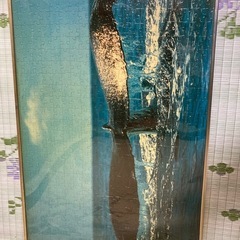 鯨。ホエール。完成品。ディスプレイパネル入り。 