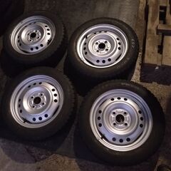 2018年製トーヨーオブザーブギズ155/65R14 中古4本スチールホイール組　低予算でスタッドレス必要な方に