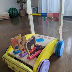 ミテミテ　手押し車　木製押し車