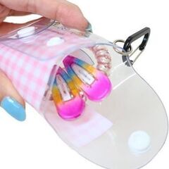  サンリオ クリアマルチケース SSサイズ カラビナ付きの画像