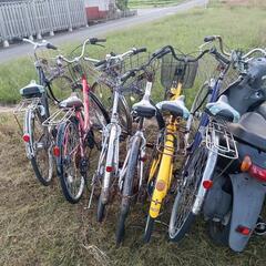 廃自転車、部品取りの画像