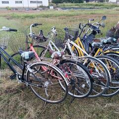 廃自転車、部品取り