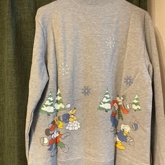 男女兼用Disney デザインミッキーマウス スウェットシャツ L グレーの画像