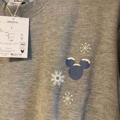 男女兼用Disney デザインミッキーマウス スウェットシャツ L グレーの画像