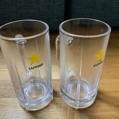 SAPPORO  ☆星が可愛い☆ビールジョッキ 6個　サッポロビールロゴの画像