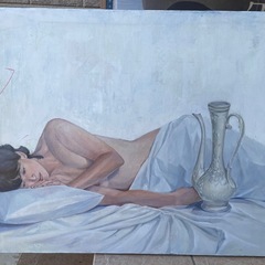 絵画　油絵　ヌード画