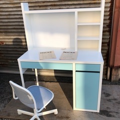 【取引決定】IKEA 学習机　イス付　イケア