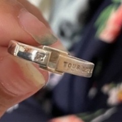 1番早い方に✴︎お揃いに✴︎着画のみ使用✴︎THE KISS ペアリング　シルバー×ダイヤモンド✴︎の画像