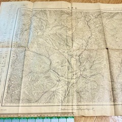 大正元年測量　大日本帝国陸地測量部　白馬嶽　五万分の一地形図富山四號