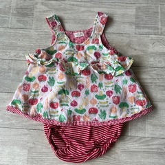 kidszoo ロンパース　ワンピース　70 野菜柄