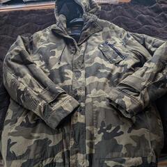 ZARA　メンズ　ミリタリージャケット　迷彩　ジャンバー　ボア