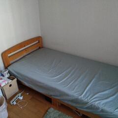 ニトリ　木製ベッド　マットレス付きの画像