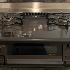 【決まりました】ガスコンロ　置き型コンロ　魚焼グリル付　二口　パロマの画像