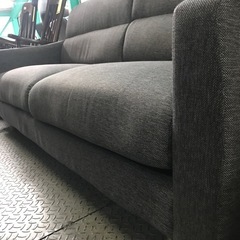 ソファー2人用　2人掛けソファー　ファブリック　布ソファー　グレーの画像