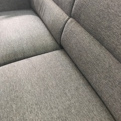 ソファー2人用　2人掛けソファー　ファブリック　布ソファー　グレーの画像
