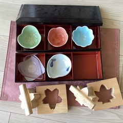 長方形松花堂２段重箱(小鉢付き)2個セッ