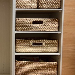 美品ニトリ⭐︎ラタンバスケット