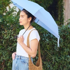 Wpc. 晴雨兼用　折りたたみ傘　サックスブルー？　新品未使用の画像