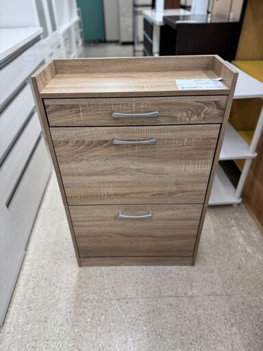 ★ジモティ割あり★  シューズボックス 茶色 H93.1×D24×W62.2 クリーニング済み TJ9068