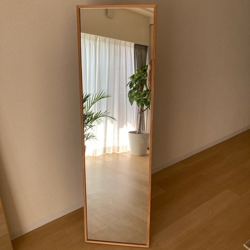 無印良品　タモ材ミラー大