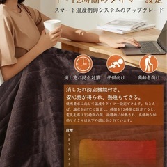 電気毛布 掛け敷き兼用 電気ひざ掛け 電気ブランケットふかふかの画像