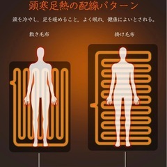 電気毛布 掛け敷き兼用 電気ひざ掛け 電気ブランケットふかふかの画像
