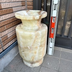 【受渡予定】オニキス 飾り壺 天然大理石 ONYX H50cm 28kgの画像