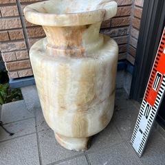 【受渡予定】オニキス 飾り壺 天然大理石 ONYX H50cm 28kgの画像
