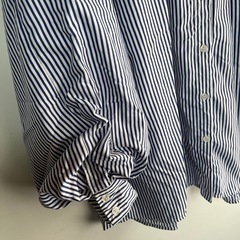 ストライプゆったりシャツバルーン袖Lの画像