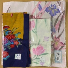 ハンカチセット（沖縄紅型、花柄）