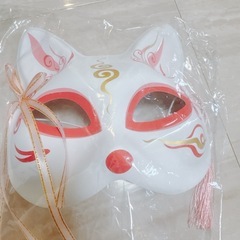 新品未使用　狐お面　お祭り　狐　きつね　夏祭り　コスプレ　ハロウ...