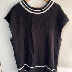 ロング丈ニットベスト4Lの画像