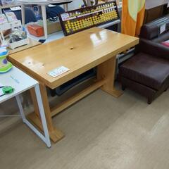 無垢木製テーブル☆ナチュラルカラー、天板外せます。作業台、ダイニ...