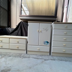 チェスト、カラーボックス5点セット
の画像