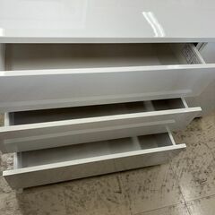 J5311 Nitori ニトリ ローチェスト フォウ 120 WH クリーニング済み　【リユースのサカイ柏店】の画像