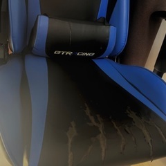 【オススメ！】GTRacing ゲーミングチェア オフィスチェア デスクチェア ゲーム用チェア リクライニング パソコンチェア ハイバック ヘッドレスト ランバーサポート ひじ掛け付き 高さ調整機能 PUレザー ブルー (GT002-BULE)の画像