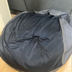 体にフィットするソファ・綿デニムネイビー・セット(ダメになるソファー)