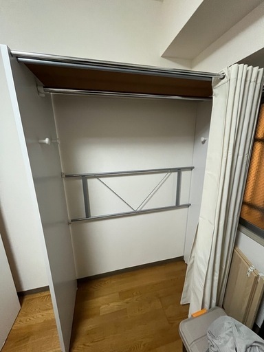 ハンガーラック カバー付き 伸縮式 幅128-200 CWH-200 山善