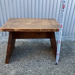 アンティーク レトロ 昭和 昭和レトロ 踏み台 椅子 イス 飾り台 鉢置き 木材 木製 棚 木製台の画像