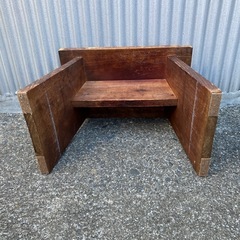 アンティーク レトロ 昭和 昭和レトロ 踏み台 椅子 イス 飾り台 鉢置き 木材 木製 棚 木製台の画像