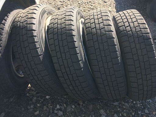スタッドレスタイヤ+鉄板ホイールセット　4本　155/65R14