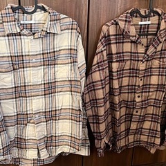 WEGO.チェックシャツ2枚.L