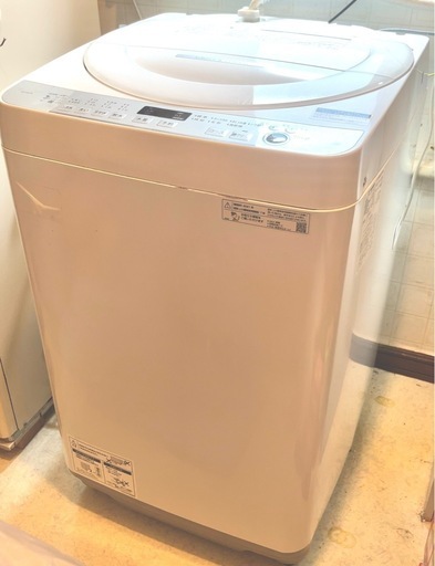 SHARP 洗濯機 シャープ ES-GE7E-W 7kg 2021年製
