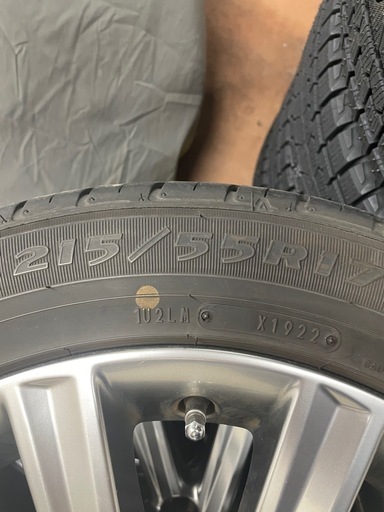 トヨタ純正メッキアルミホイール　グッドイヤー夏タイヤ4本セット　215/55R17