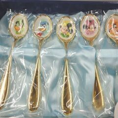 未使用品 ディズニー カトラリーコレクション 皿中七宝 ゴールド スプーン 5本セット 札幌 西岡店の画像