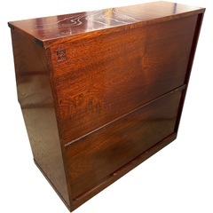 NO.1863【美品】駿河民藝家具 ライティングビューロー デスク 和家具 収納 中古の画像