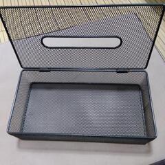 スチール製 BOXティッシュケース【美品】の画像