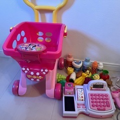 ミニーちゃんの買い物カートとレジセット
