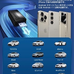 新品 CarPlay ワイヤレス アダプター 車用 Bluetoothの画像